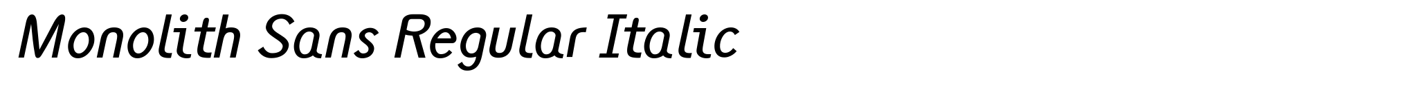Monolith Sans Regular Italic image